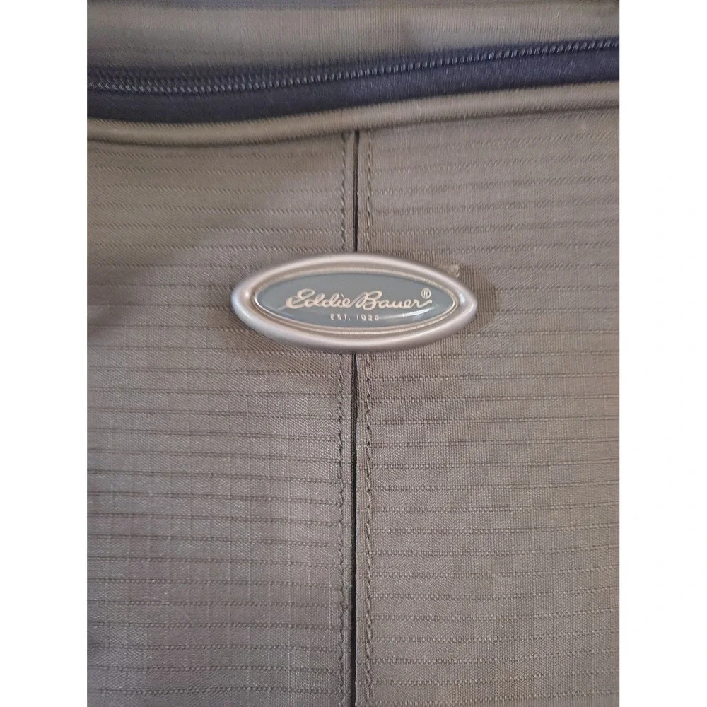 Eddie Bauer Messenger Bag Olive Green Ripstop Travel Laptop Shoulder Bag